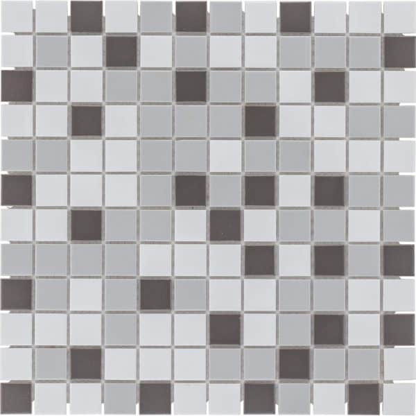Mosaikmatte Keramik Antislip Grau-Mix 33 cm x 33 cm