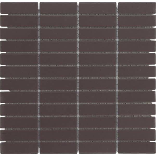 Mosaikmatte Keramik Dark Grey matt 28
