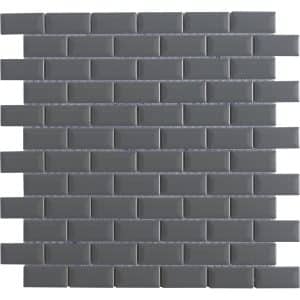 Mosaikmatte Metro Keramik Grau 30 cm x 30 cm