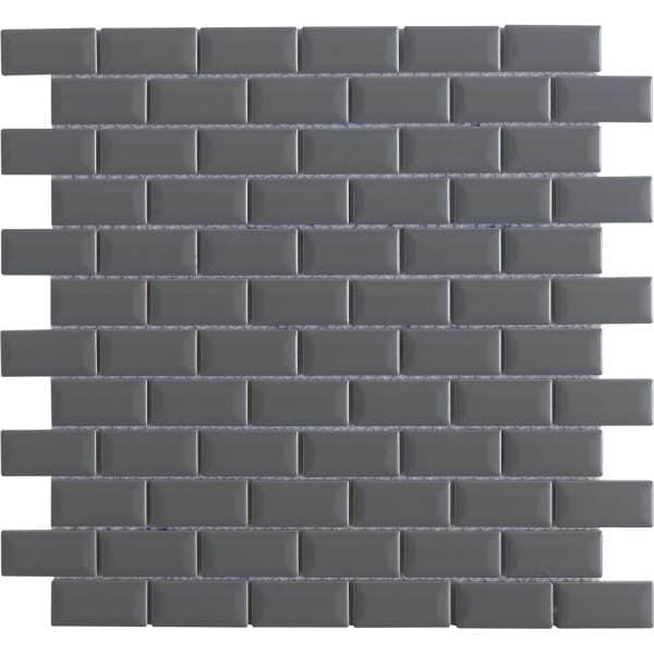 Mosaikmatte Metro Keramik Grau 30 cm x 30 cm