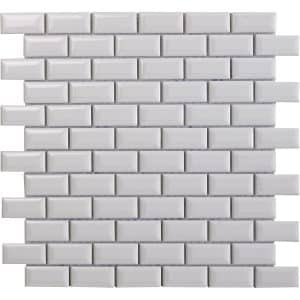 Mosaikmatte Metro Keramik Weiß 30 cm x 30 cm