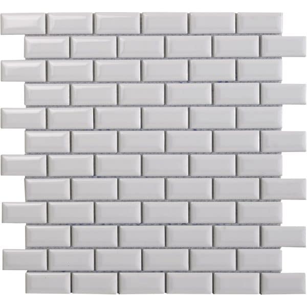 Mosaikmatte Metro Keramik Weiß 30 cm x 30 cm