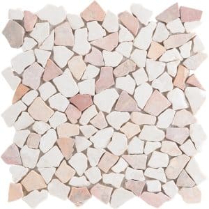 Mosaikmatte Mini Poly Marmor Rosso 28 cm x 28 cm