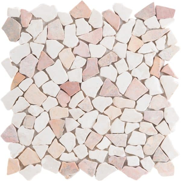 Mosaikmatte Mini Poly Marmor Rosso 28 cm x 28 cm