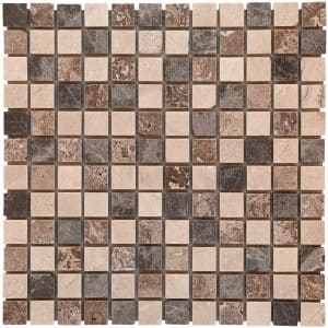 Mosaikmatte Naturstein Kronos Multicolor 30 cm x 30 cm