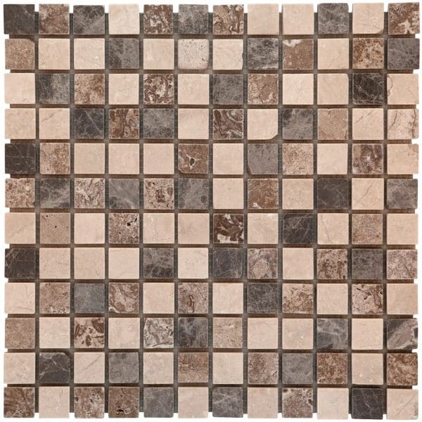 Mosaikmatte Naturstein Kronos Multicolor 30 cm x 30 cm