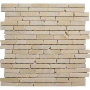 Mosaikmatte Naturstein Yellow Sun Brick 30 cm x 30 cm