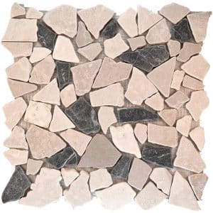 Mosaikmatte Polygonal Biancone Java 30 cm x 30 cm