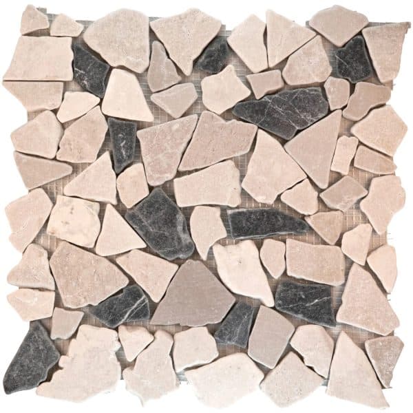 Mosaikmatte Polygonal Biancone Java 30 cm x 30 cm