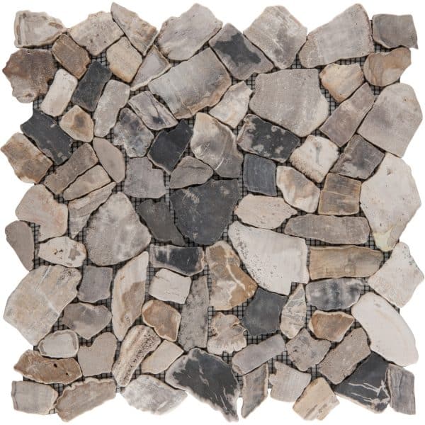 Mosaikmatte Polygonal Fossil Wood 30