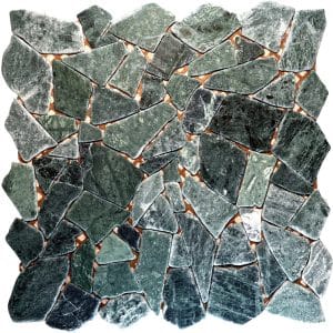 Mosaikmatte Polygonal Verde Guatemala 30 cm x 30 cm