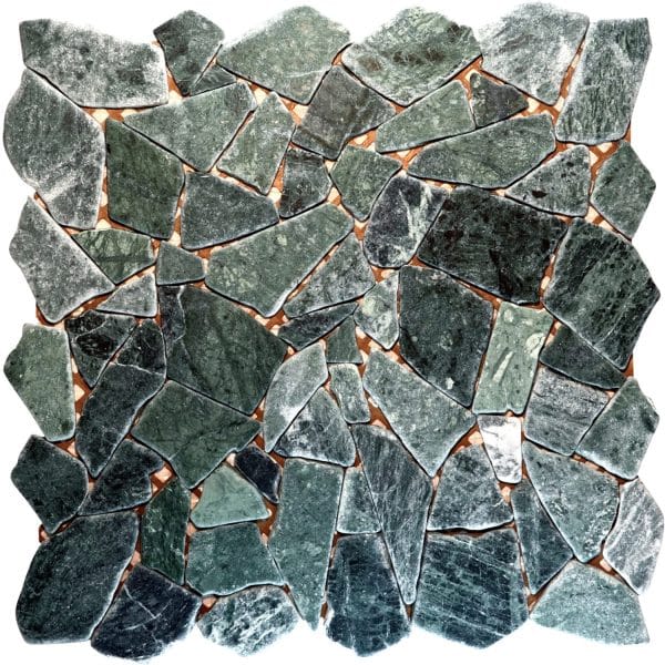 Mosaikmatte Polygonal Verde Guatemala 30 cm x 30 cm