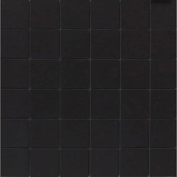 Mosaikmatte Schwarz 30 cm x 30 cm