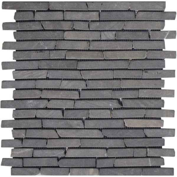 Mosaikmatte Slim Hexagon Marmor Graphit 30
