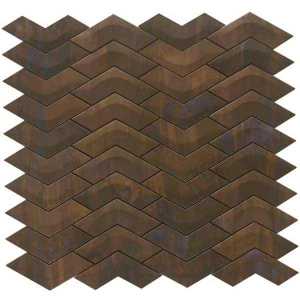 Mosaikmatte Wavy Metall Kupfer 29