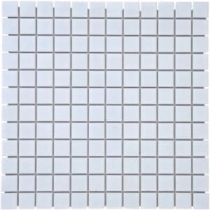 Mosaikmatte Weiß glänzend Keramik 33 cm x 33 cm