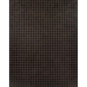 Mosaikmatte selbstklebend Alu gebürstet Schwarz 29 cm x 29 cm/ 30 mm x 30 mm