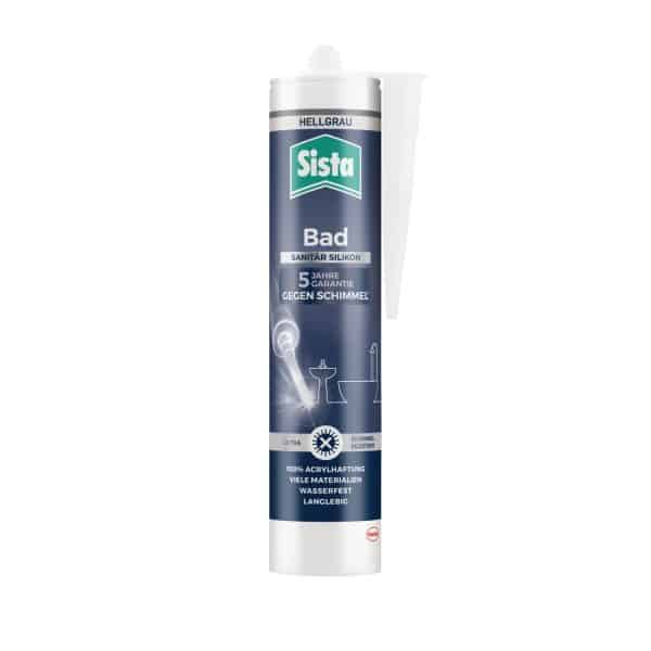 Sista Bad Sanitär Silikon 280 ml Kartusche Hellgrau