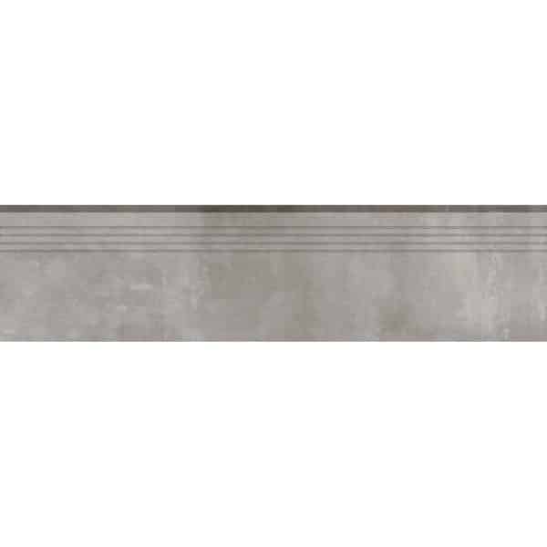 Trittstufe Denver Feinsteinzeug Glasiert Matt Grey 30 cm x 120 cm