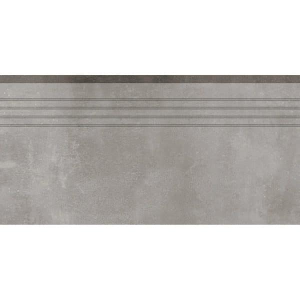 Trittstufe Denver Feinsteinzeug Glasiert Matt Grey 30 cm x 60 cm