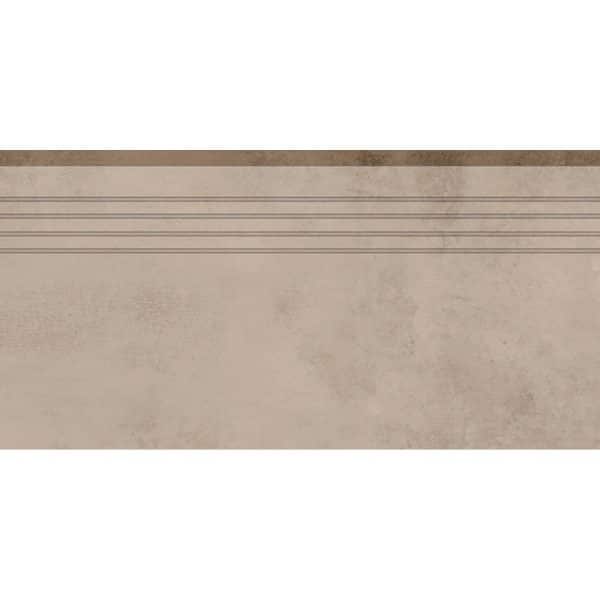 Trittstufe Denver Feinsteinzeug Glasiert Matt Taupe 30 cm x 60 cm