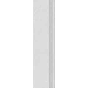 Trittstufe Pebblestone Feinsteinzeug Glasiert Weiß Matt 30 cm x 120 cm