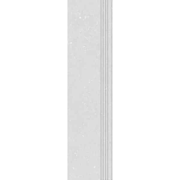 Trittstufe Pebblestone Feinsteinzeug Glasiert Weiß Matt 30 cm x 120 cm