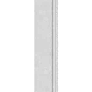 Trittstufe Riverstone Feinsteinzeug Glasiert Weiß Matt 30 cm x 120 cm