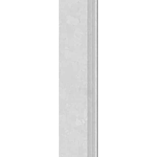 Trittstufe Riverstone Feinsteinzeug Glasiert Weiß Matt 30 cm x 120 cm