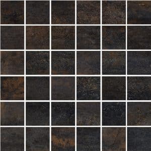 Vabene Mosaikfliese Allora Due Nero Feinsteinzeug Anthrazit 30 cm x 30 cm