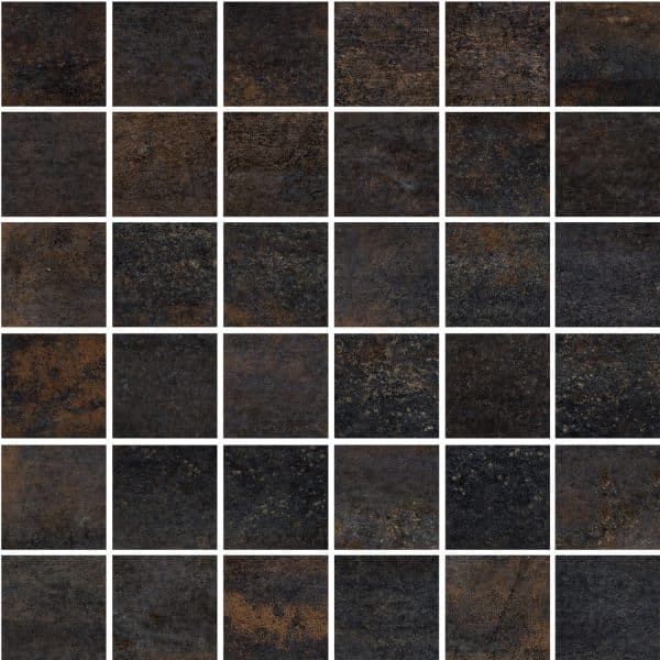 Vabene Mosaikfliese Allora Due Nero Feinsteinzeug Anthrazit 30 cm x 30 cm