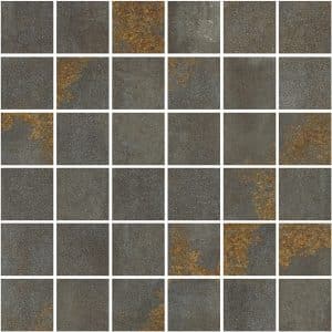 Vabene Mosaikfliese Metallica Feinsteinzeug Titan 30 cm x 30 cm