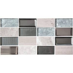 Vabene Mosaikfliese Pronto Uno Grey 15 cm x 30 cm