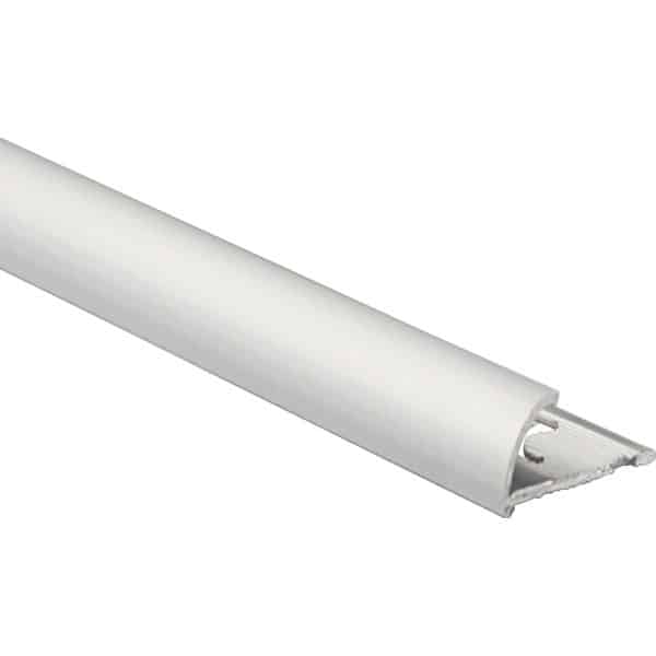 Viertelkreis-Abschlussprofil Alu eloxiert Silber matt 10 mm x 1 m