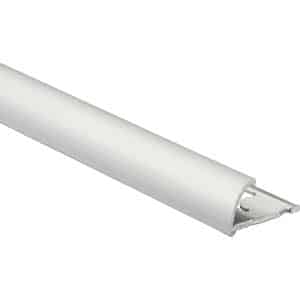 Viertelkreis-Abschlussprofil Alu eloxiert Silber matt 8 mm x 1 m