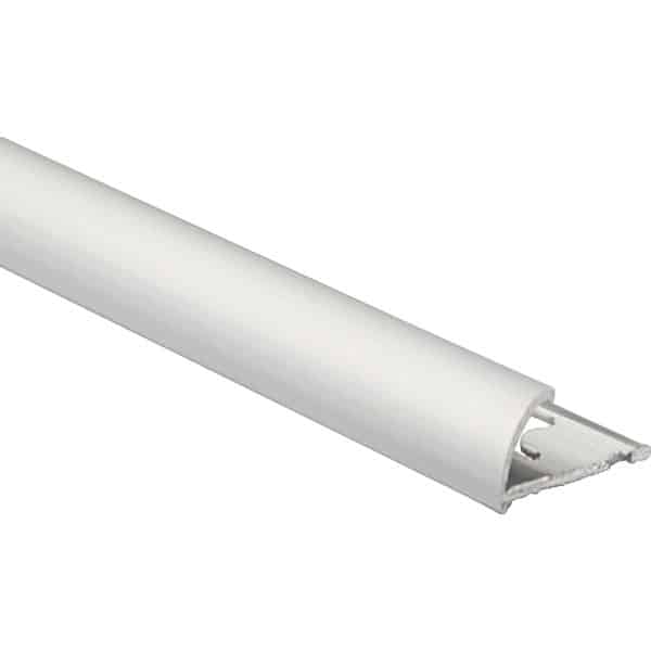 Viertelkreis-Abschlussprofil Alu eloxiert Silber matt 8 mm x 1 m