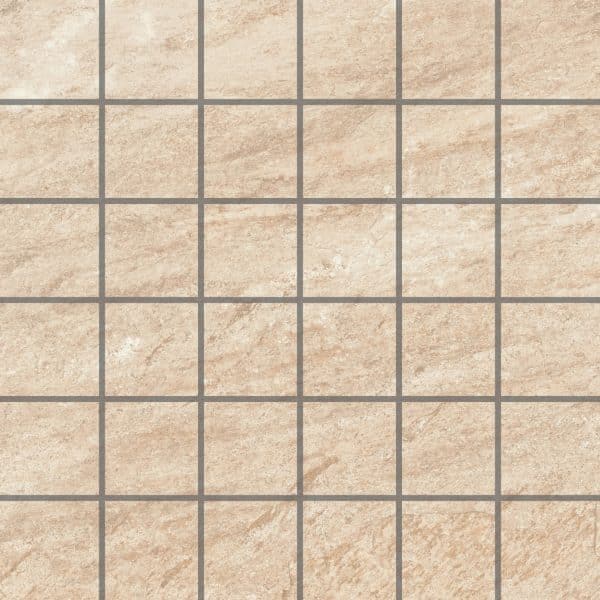 Vitra Mosaikfliese Olympos Feinsteinzeug Beige 30 cm x 30 cm