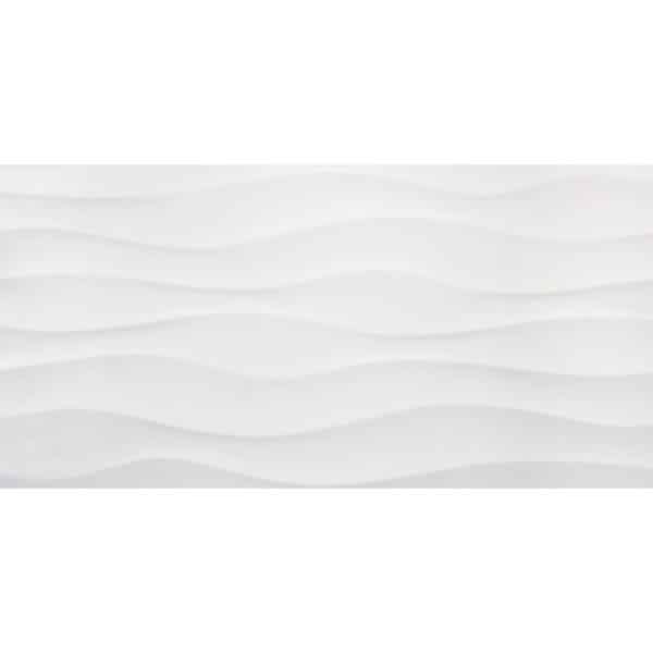 Wandfliese Alaska Steingut Glasiert Weiß Glänzend 30 cm x 60 cm x 0