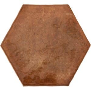Wandfliese Antik Hexagon Steingut Cotto Glasiert Glänzend 15 cm x 17