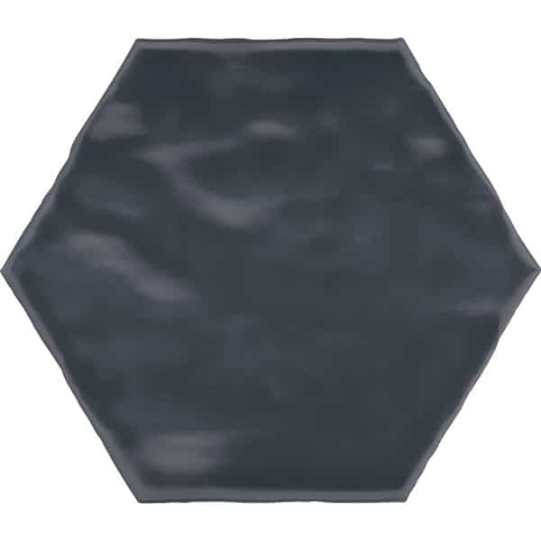 Wandfliese Artisa Hexagon Steingut Blau Glasiert Glänzend 15 cm x 17