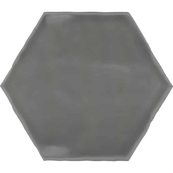 Wandfliese Artisa Hexagon Steingut Carbon Glasiert Glänzend 15 cm x 17