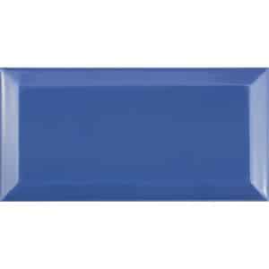 Wandfliese Facette Metro Blau glänzend glasiert 10 cm x 20 cm