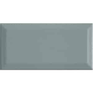 Wandfliese Facette Metro Grau glänzend glasiert 10 cm x 20 cm