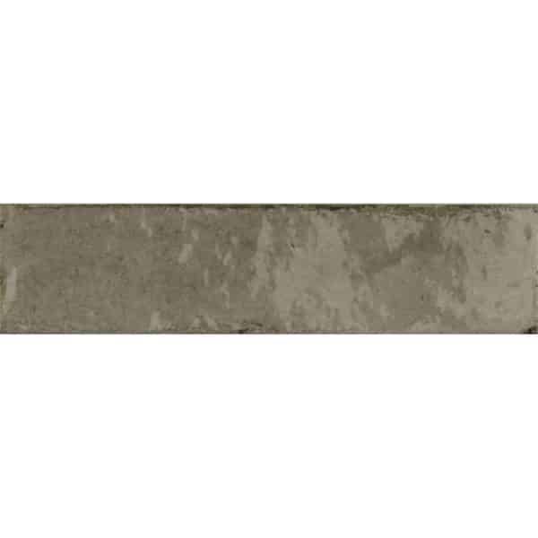 Wandfliese Lotis Steingut Grau Glasiert Glänzend 6 cm x 24 cm