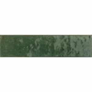 Wandfliese Lotis Steingut Grün Glasiert Glänzend 6 cm x 24 cm