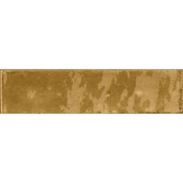 Wandfliese Lotis Steingut Oker Glasiert Glänzend 6 cm x 24 cm
