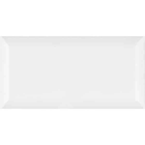 Wandfliese Metro Steingut Weiß Glasiert Matt 10 cm x 20 cm