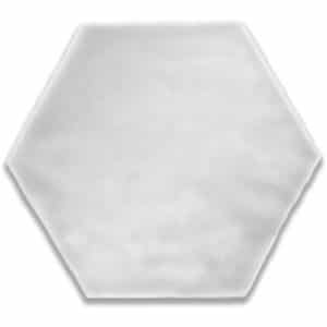 Wandlfiese Hexagon Snow White Glasiert Glänzend 15 cm x 17