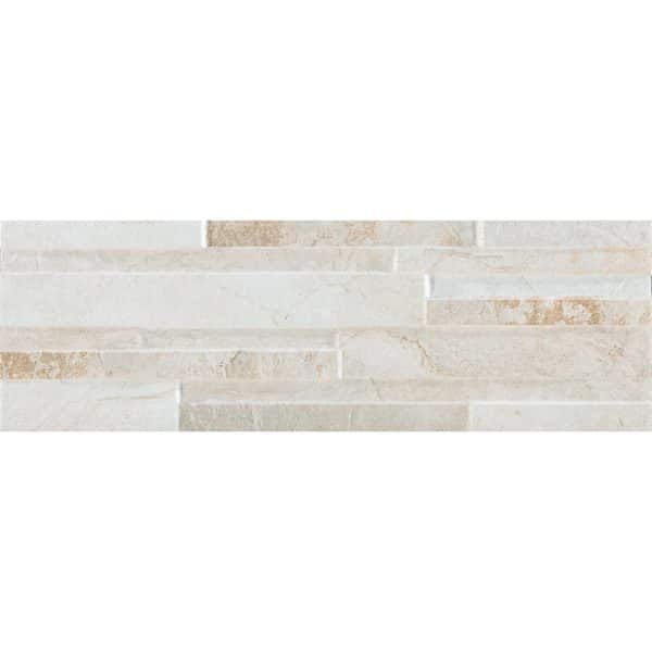 Wandverblender Eos Feinsteinzeug Creme 17 cm x 52 cm